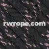E. L. Wood Braiding Co. Paracord 550 - Black With Rose Pink X #139