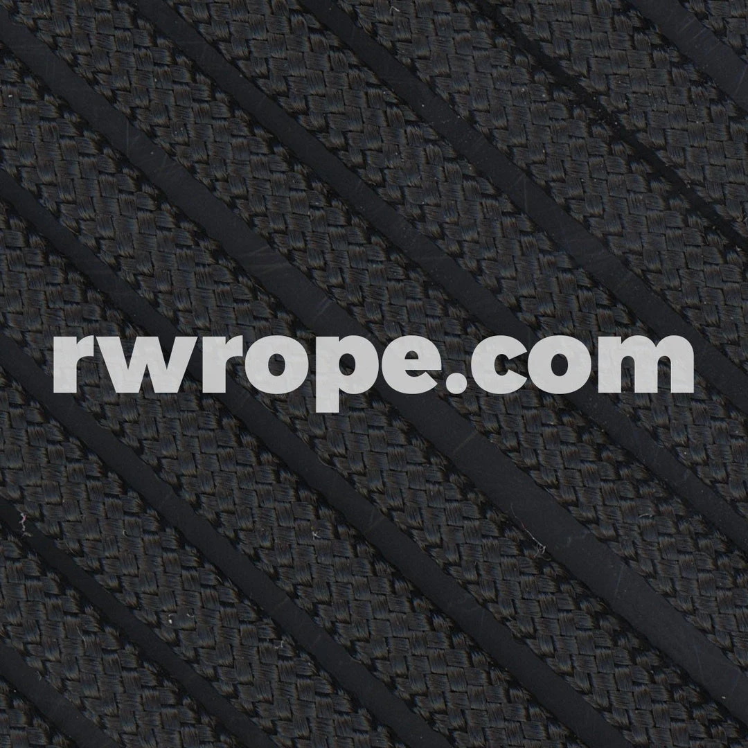 E. L. Wood Braiding Co. 650 Paracord Flat Coreless - Black #2 1 E. L. Wood Braiding Co. 650 Paracord Flat Coreless - Black #2