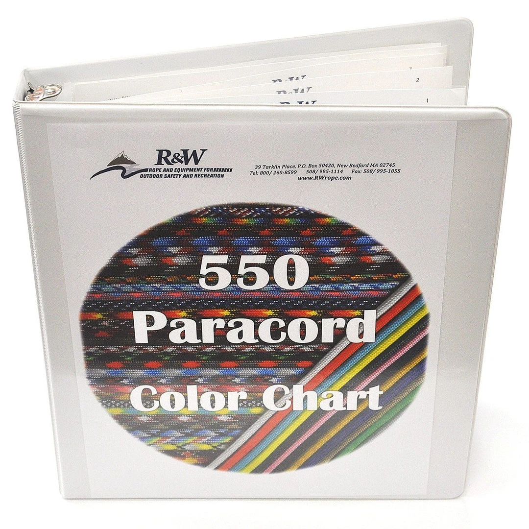 R&W Rope Paracord Color - Sample Swatch Book 1 R&W Rope Paracord Color - Sample Swatch Book
