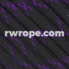 E. L. Wood Braiding Co. Paracord 550 - Black W/ Acid Purple X #217