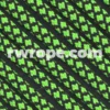 E. L. Wood Braiding Co. Paracord 550 - Neon Green Diamonds #226