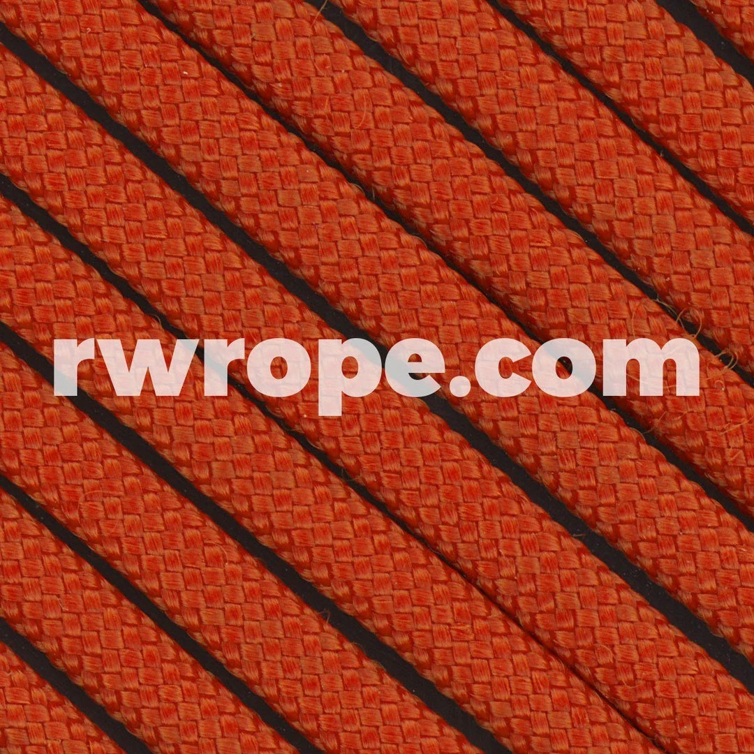 E. L. Wood Braiding Co. 650 Paracord Flat Coreless - Orange #23 1 E. L. Wood Braiding Co. 650 Paracord Flat Coreless - Orange #23