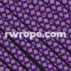 E. L. Wood Braiding Co. Paracord 550 - Acid Purple Silver Grey Diamonds #236