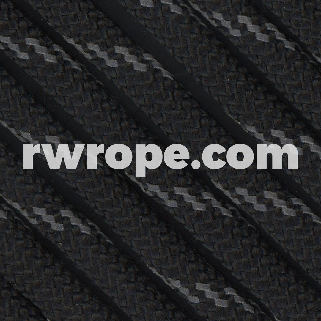 E. L. Wood Braiding Co. Paracord 550 - Black With Reflective Fleck #2R 1 E. L. Wood Braiding Co. Paracord 550 - Black With Reflective Fleck #2R