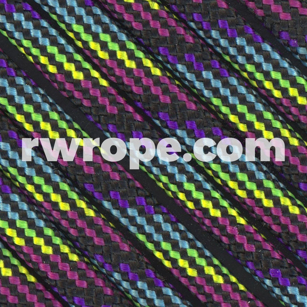 E. L. Wood Braiding Co. Paracord 550 - Neon Stripes #313 1 E. L. Wood Braiding Co. Paracord 550 - Neon Stripes #313