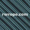E. L. Wood Braiding Co. Paracord 550 - Neon Turquoise And Black Stripe #314