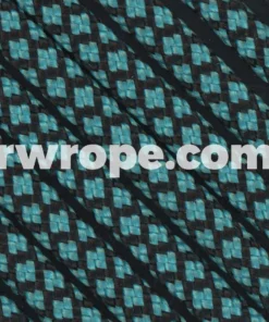 E. L. Wood Braiding Co. Paracord 550 - Neon Turquoise Diamonds #315