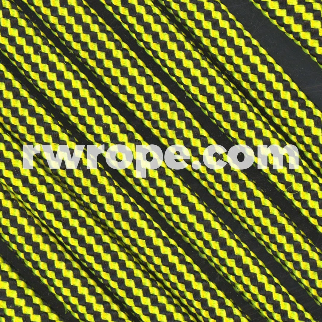 E. L. Wood Braiding Co. Paracord 550 - Neon Yellow And Black Stripe #316 1 E. L. Wood Braiding Co. Paracord 550 - Neon Yellow And Black Stripe #316