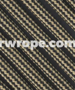 E. L. Wood Braiding Co. Paracord 550 - Tan 380 And Black Stripe #343