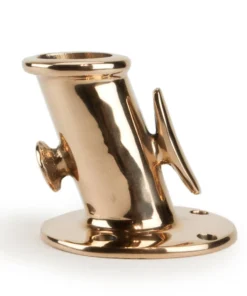 Davey & Company LTD Flagstaff Flag Socket - Bronze, Raked With Cleat And Button