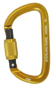 Sterling Rope Sterling Hawk Screwlock Asymmetrical D Carabiner