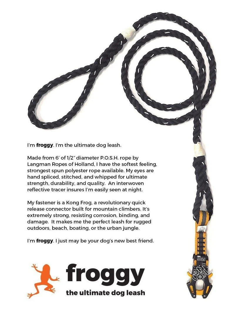 Froggy Jr. - The Ultimate Kong Frog Dog Leash (Reflective Rope) 3 Froggy Jr. - The Ultimate Kong Frog Dog Leash (Reflective Rope)