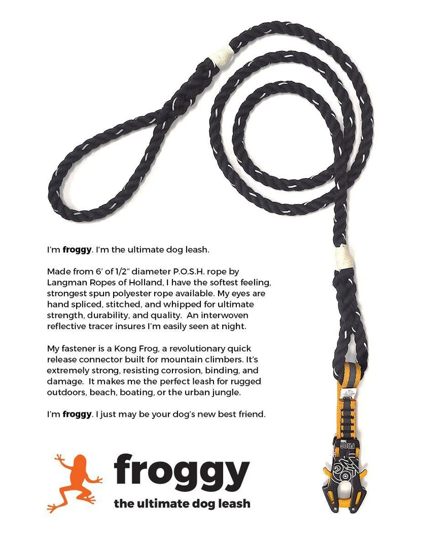 Froggy - The Ultimate Kong Frog Dog Leash (Reflective Rope) 1 Froggy - The Ultimate Kong Frog Dog Leash (Reflective Rope)