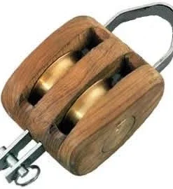 Davey & Company LTD Wooden Double Blocks With Roller Bearings