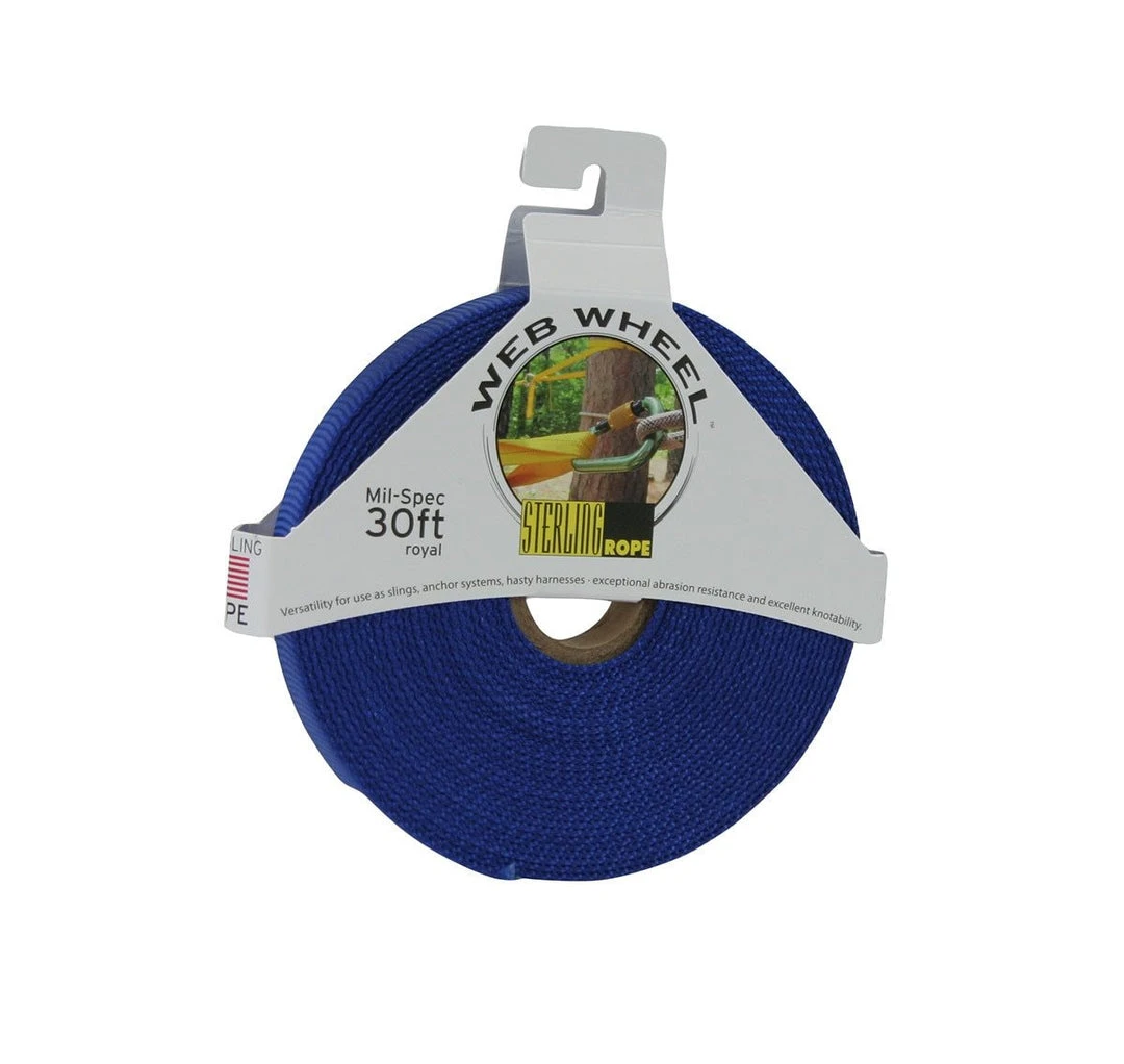 Sterling Rope Tubular Nylon Webbing - Sterling Web Wheel Mil-Spec 30 Ft. 3 Sterling Rope Tubular Nylon Webbing - Sterling Web Wheel Mil-Spec 30 Ft.