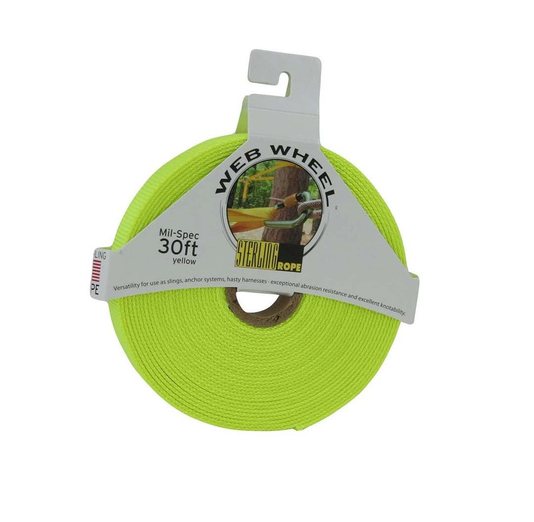 Sterling Rope Tubular Nylon Webbing - Sterling Web Wheel Mil-Spec 30 Ft. 5 Sterling Rope Tubular Nylon Webbing - Sterling Web Wheel Mil-Spec 30 Ft.